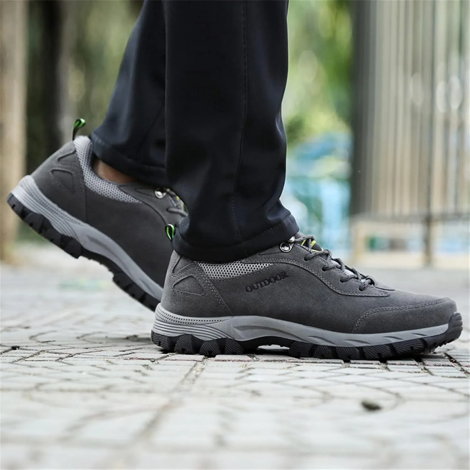 Men's Hiking Shoes Outdoor Walking Shoes Waterproof Work Shoes Trekking Trails Shoes with Arch Support