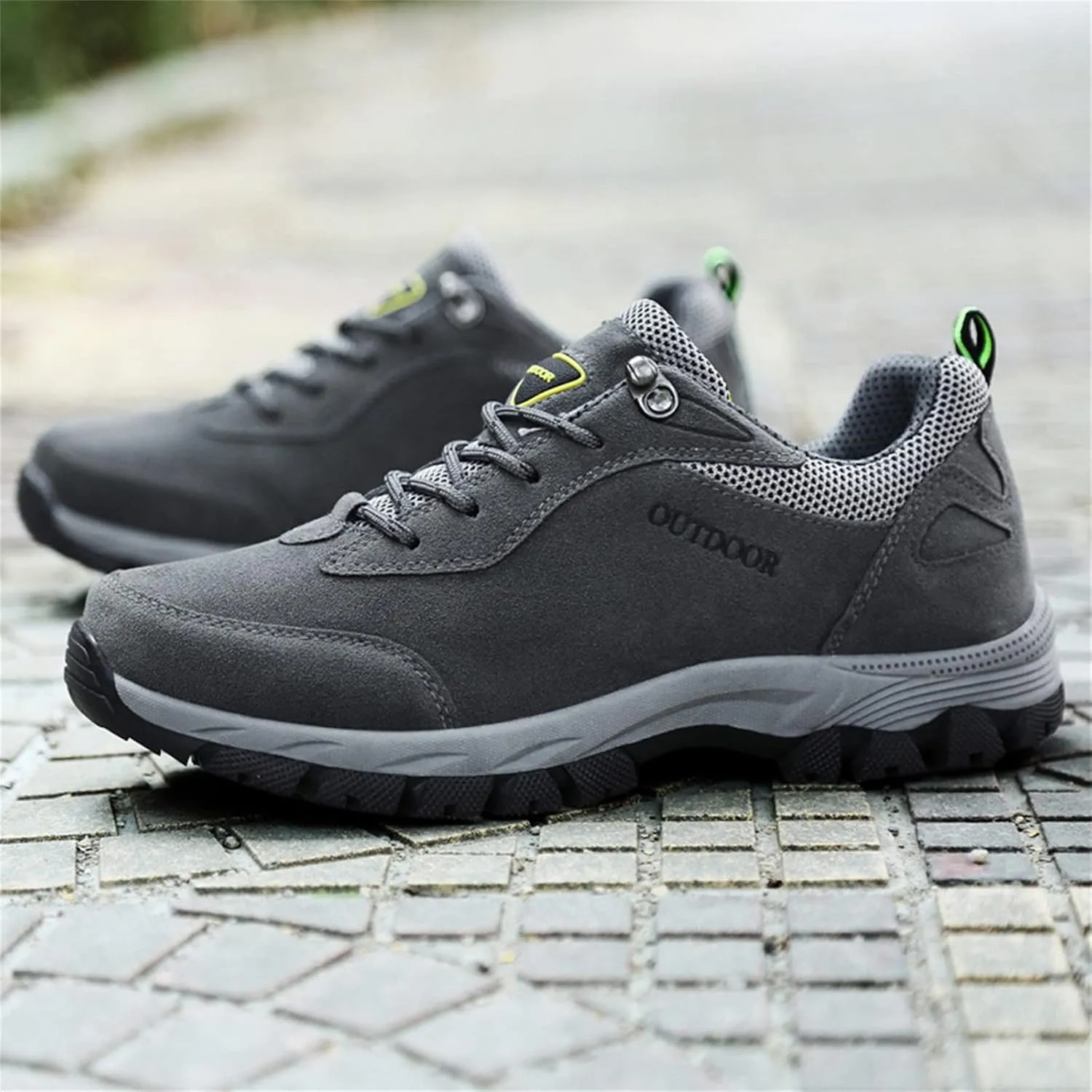 Men's Hiking Shoes Outdoor Walking Shoes Waterproof Work Shoes Trekking Trails Shoes with Arch Support