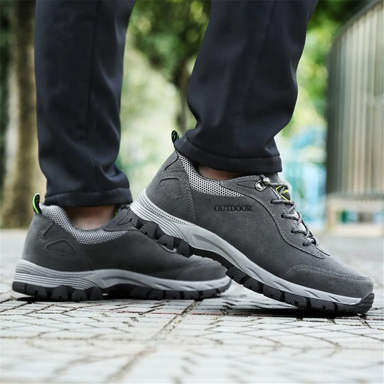 Men's Hiking Shoes Outdoor Walking Shoes Waterproof Work Shoes Trekking Trails Shoes with Arch Support