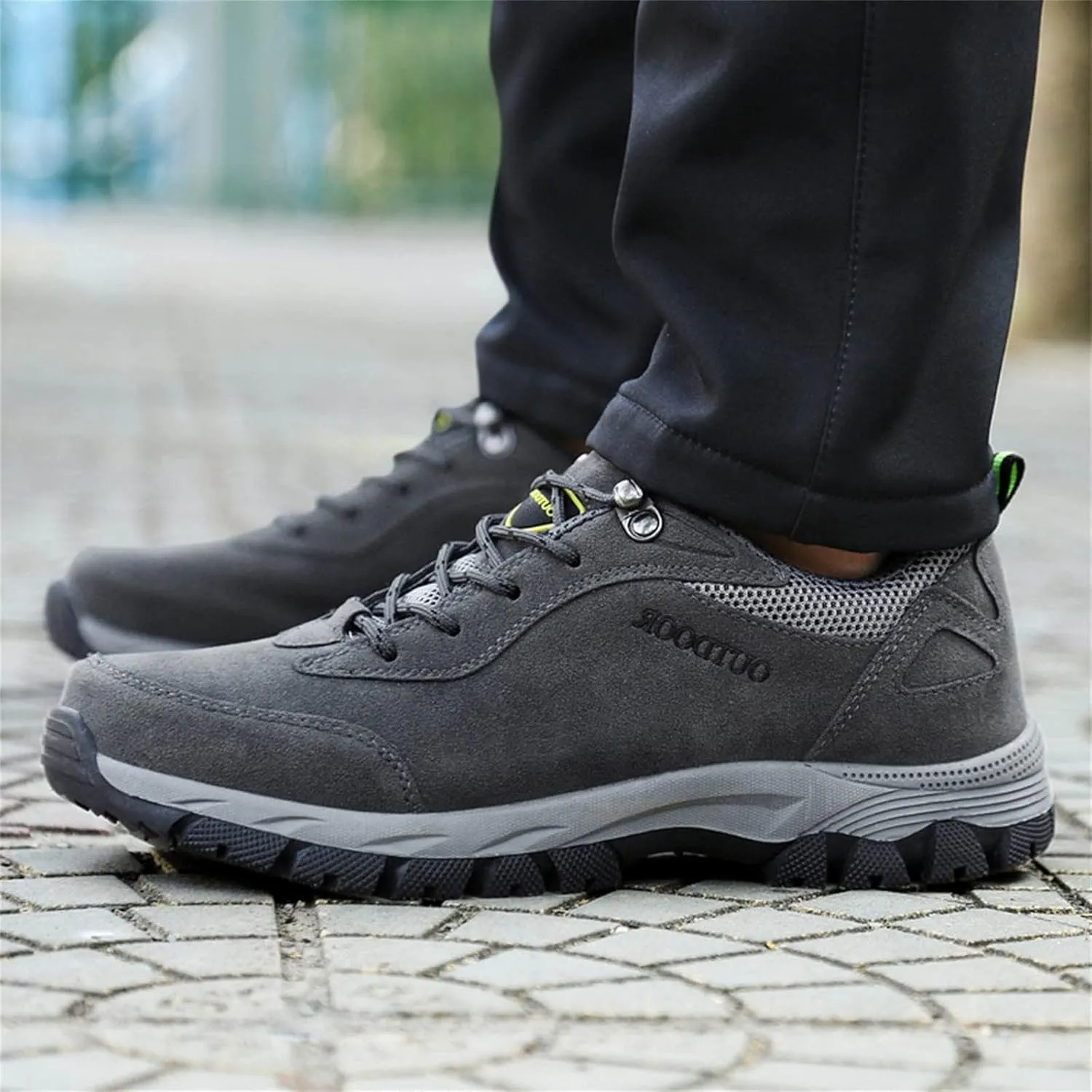 Men's Hiking Shoes Outdoor Walking Shoes Waterproof Work Shoes Trekking Trails Shoes with Arch Support