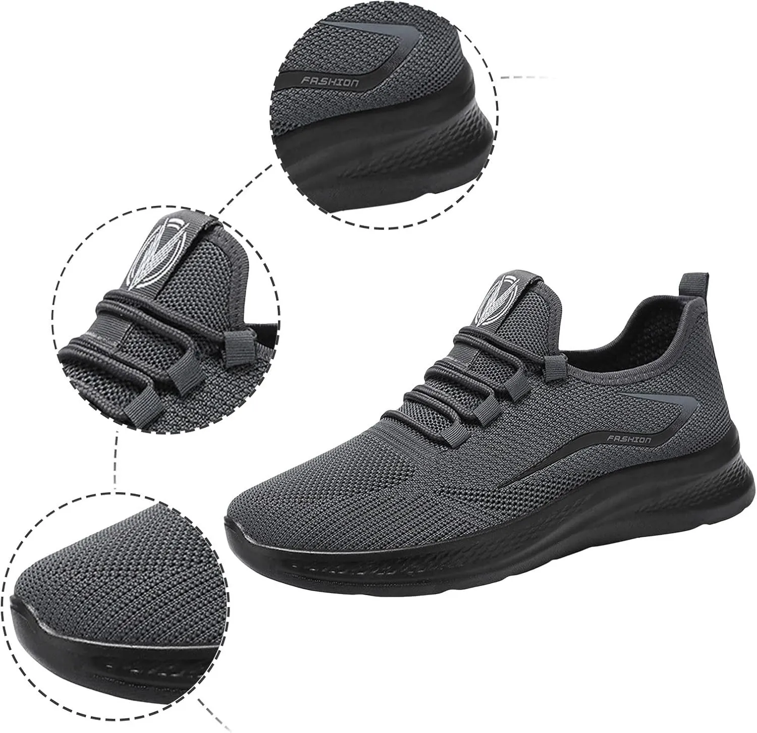 Men's Stretch Memory Foam Shoes Portable Non Slip Fitness Workout Shoe Comfortable & Light-Weight Stretch Shoes
