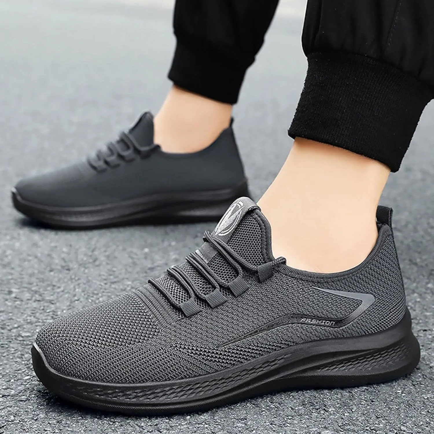 Men's Stretch Memory Foam Shoes Portable Non Slip Fitness Workout Shoe Comfortable & Light-Weight Stretch Shoes
