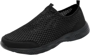 Men's Stylish Lightweight Sneakers Comfortable Lightweight Casual Walking Shoe Convenient Elderly Slip on Shoes