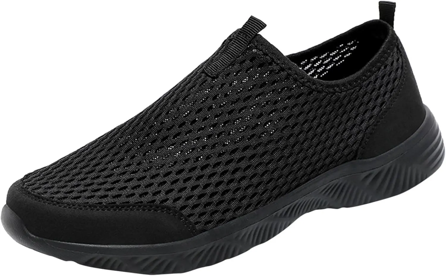 Men's Stylish Lightweight Sneakers Comfortable Lightweight Casual Walking Shoe Convenient Elderly Slip on Shoes