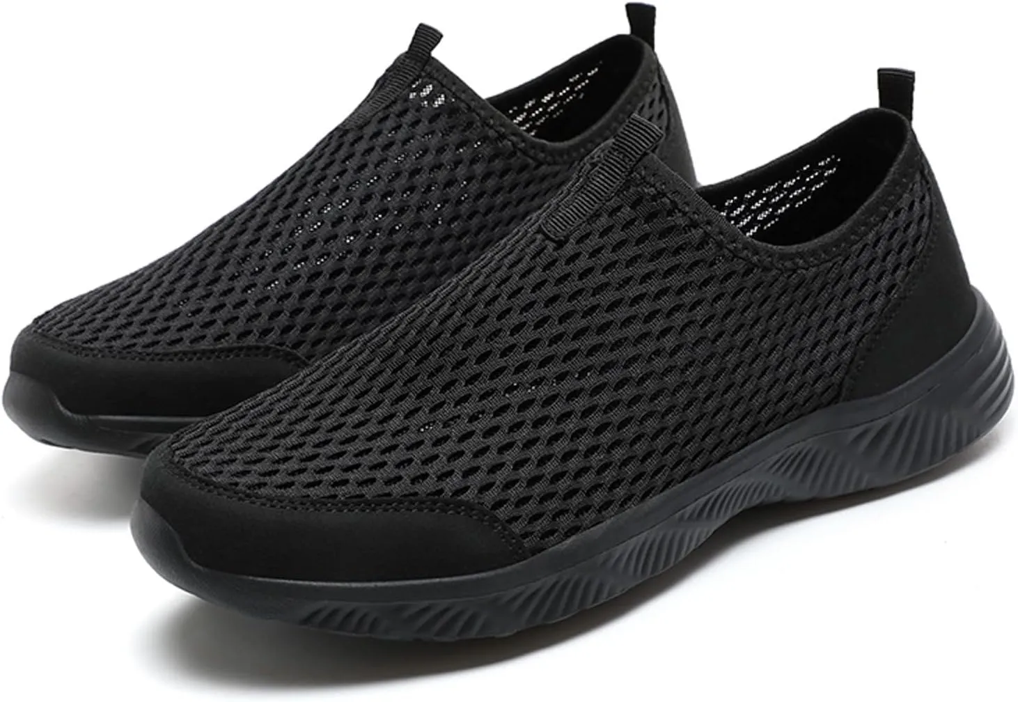 Men's Stylish Lightweight Sneakers Comfortable Lightweight Casual Walking Shoe Convenient Elderly Slip on Shoes