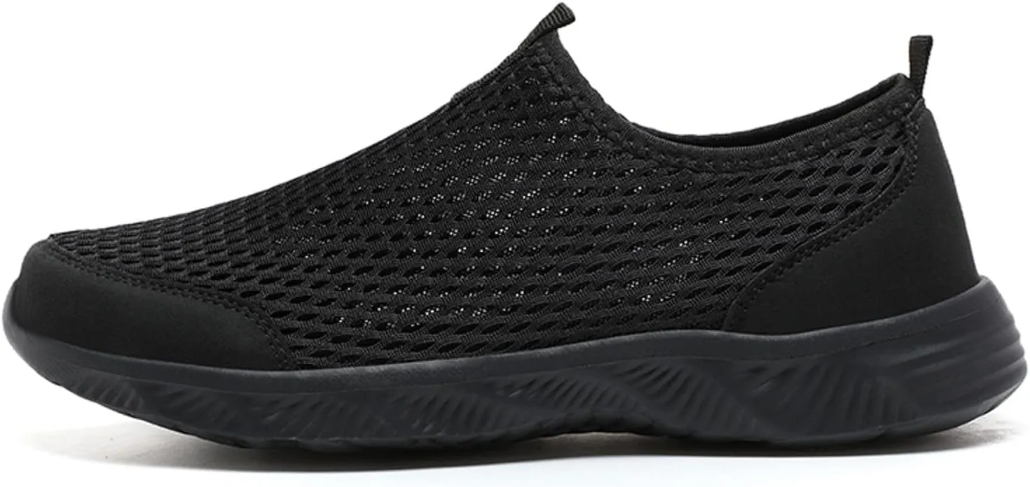 Men's Stylish Lightweight Sneakers Comfortable Lightweight Casual Walking Shoe Convenient Elderly Slip on Shoes