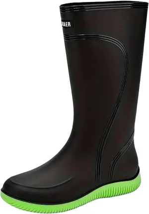 Men's Waterproof Knee Rain Boots Non Slip Strudy Rain Boots High-Performance Farming Shoes Durable Mud Working Shoes Comfortable Insole Garden Shoe Men Car Washing Shoe