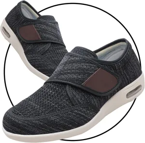 Men's Wide Fit Slip-On Trainers | Comfortable Memory Foam Casual Walking Shoes for Gym and Sports