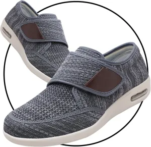 Men's Wide Fit Slip-On Trainers | Comfortable Memory Foam Casual Walking Shoes for Gym and Sports