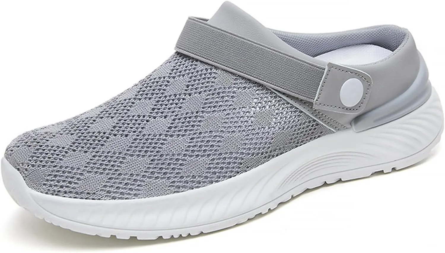 Mens Womens Mules & Clogs Garden Shoes Summer Breathable Mesh Walking Mules Sneakers Open Back Slip On Shoes Non-Slip Outdoor Beach Sandals Unisex Casual Slipper Closed Toe Slides