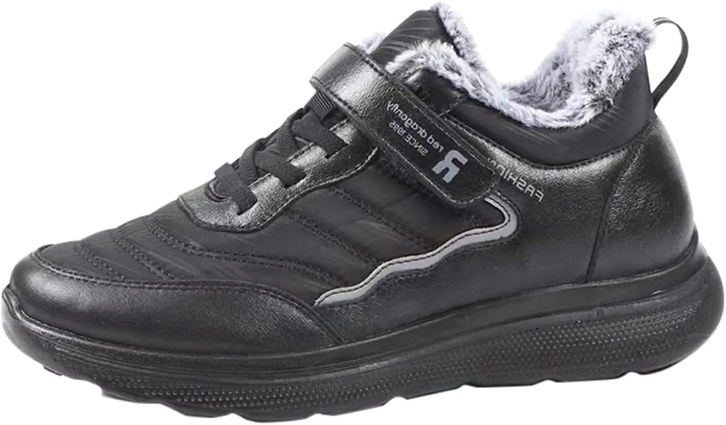 Men's Work Boots Composite Toe Hiking Sneakers Shoes with Fur Lined Womens Safety Shoes Non Slip Waterproof Outdoor Shoes Lightweight Anti Slip Hike Grounded Footwear