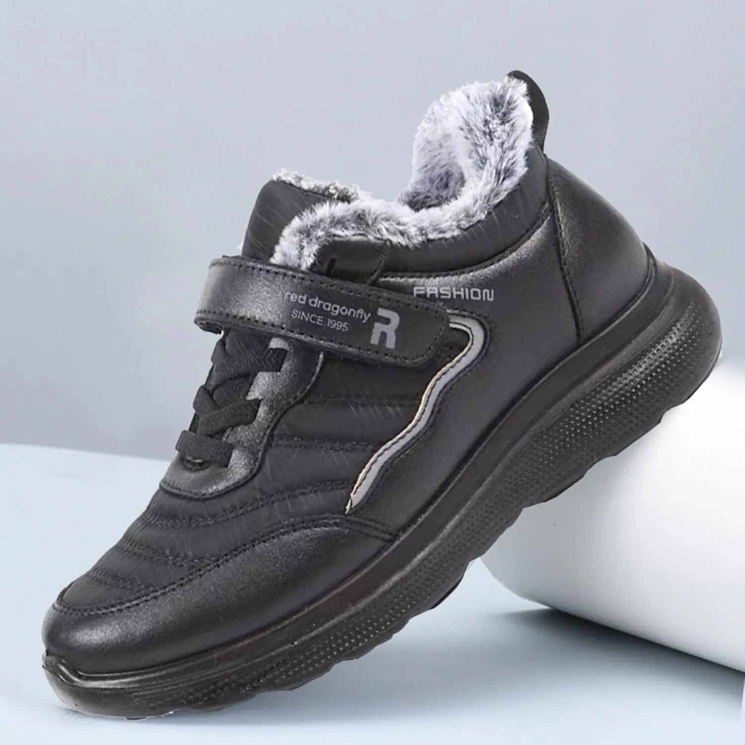 Men's Work Boots Composite Toe Hiking Sneakers Shoes with Fur Lined Womens Safety Shoes Non Slip Waterproof Outdoor Shoes Lightweight Anti Slip Hike Grounded Footwear