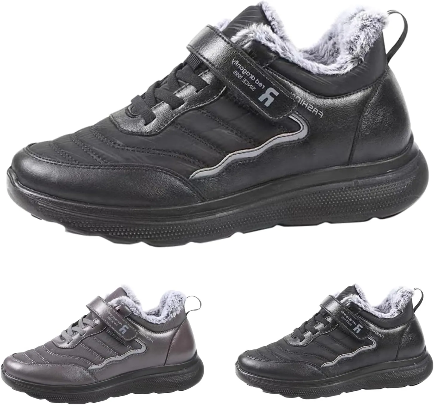 Men's Work Boots Composite Toe Hiking Sneakers Shoes with Fur Lined Womens Safety Shoes Non Slip Waterproof Outdoor Shoes Lightweight Anti Slip Hike Grounded Footwear