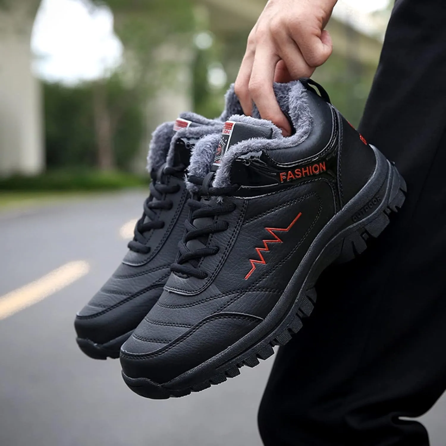 Men's Work Boots Non Steel Toe Hiking Sneakers Ankle Ladies Womens Safety Shoes Waterproof Platform Shoes Composite Toe Botas Hike Grounded Footwear