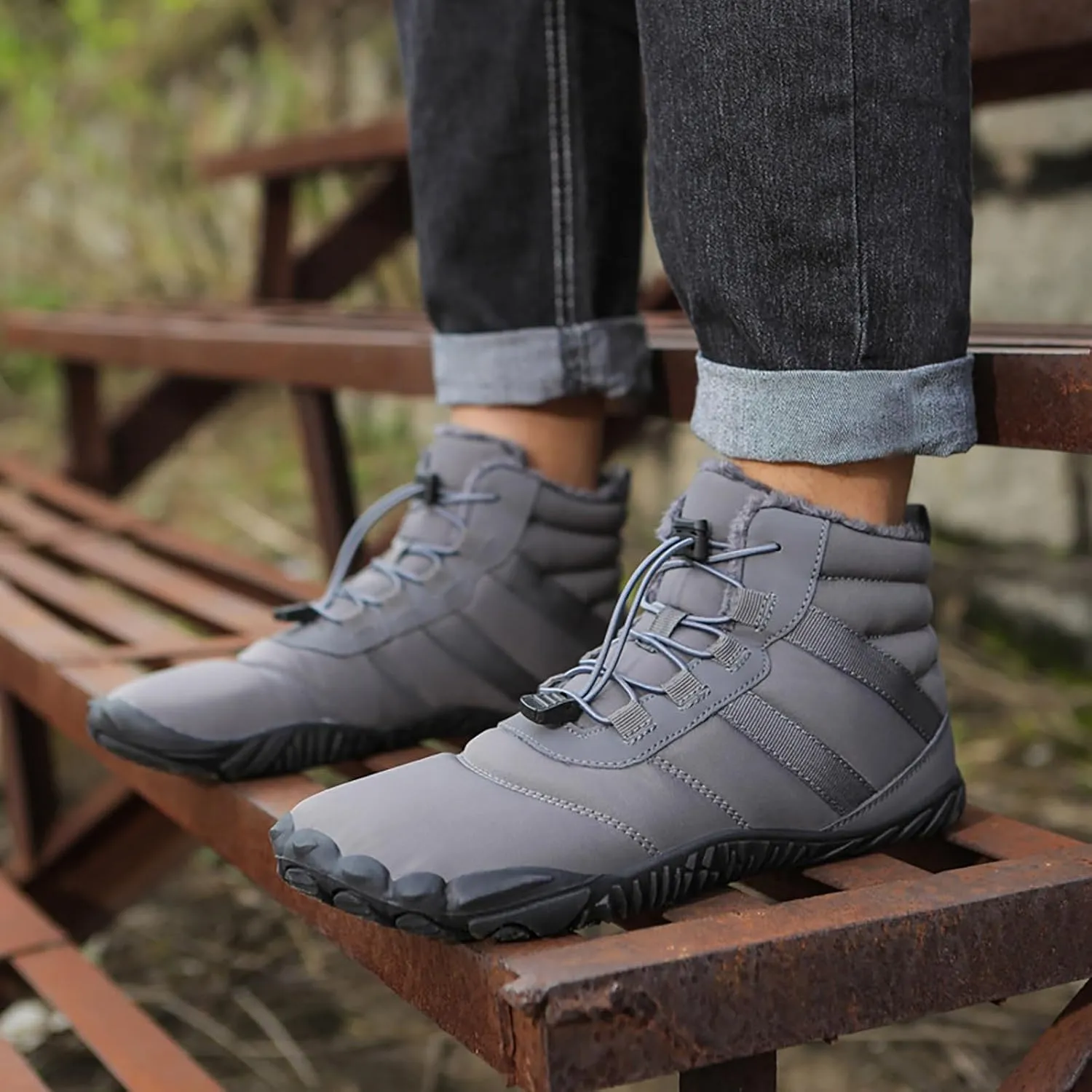 Men's Work Boots Soft Toe Hiking Sneakers Boot with Comfort Womens Workout Shoes Waterproof Wide Outdoor Shoes Slip on Loafers Hike Grounded Footwear