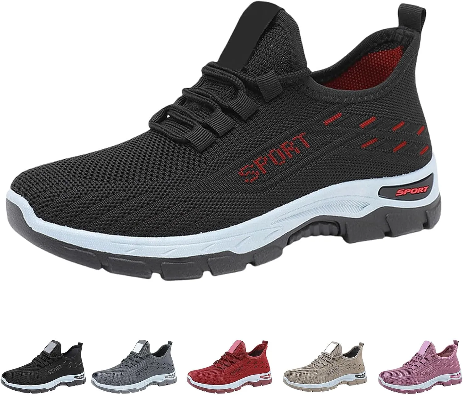 Mmoneyake Womens Slip On Sneakers Lightweight Tennis Shoes Non Slip Gym Workout Shoes Breathable Mesh Walking Sneakers Wide Toe Box Shoe Wide Width Sneaker Work Shopping Travel