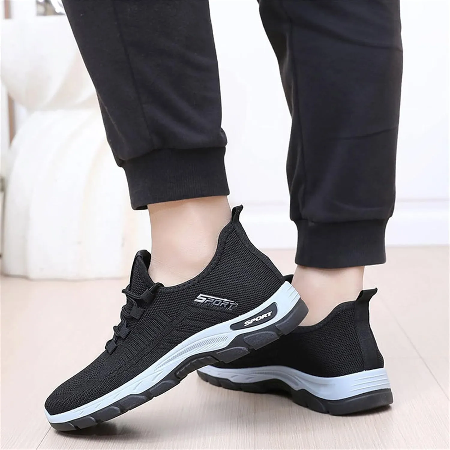 Mmoneyake Womens Slip On Sneakers Lightweight Tennis Shoes Non Slip Gym Workout Shoes Breathable Mesh Walking Sneakers Wide Toe Box Shoe Wide Width Sneaker Work Shopping Travel
