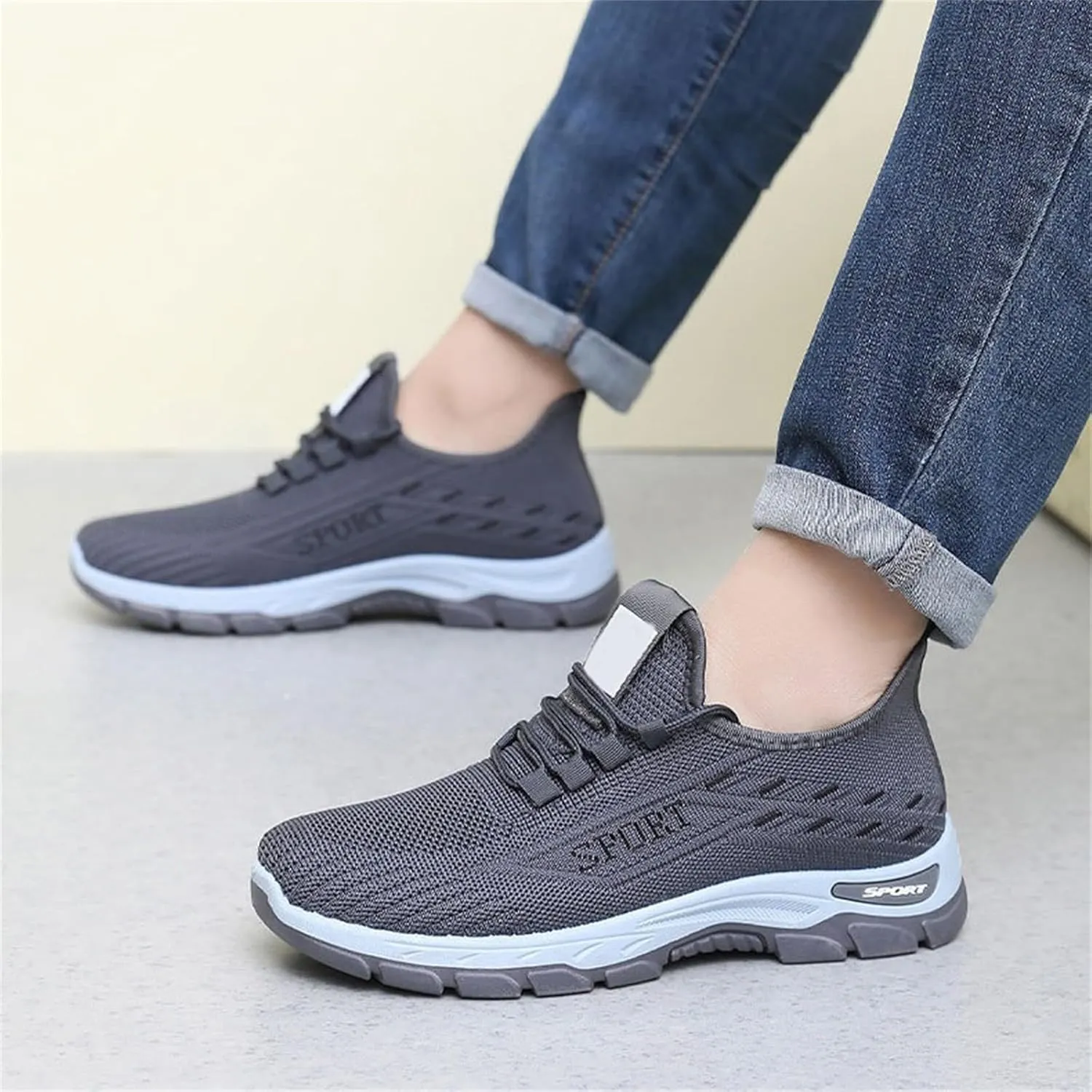 Mmoneyake Womens Slip On Sneakers Lightweight Tennis Shoes Non Slip Gym Workout Shoes Breathable Mesh Walking Sneakers Wide Toe Box Shoe Wide Width Sneaker Work Shopping Travel