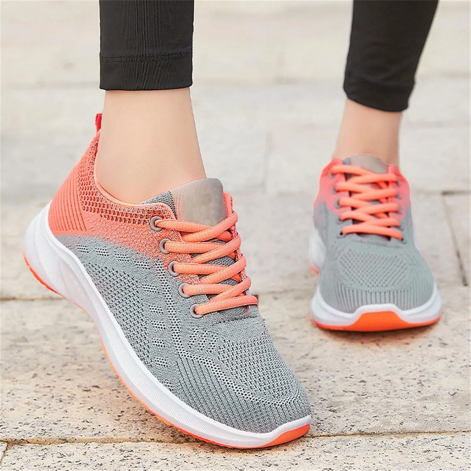 Mmoneyake Womens Sneakers Air Cushion Running Tennis Shoes Lightweight Tennis Walking Shoes Mesh Breathable Gym Work Fashion Sneakers Plantar Fasciitis Tennis Sneaker Arch Support Walking Shoe