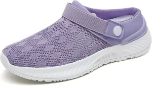 Mules for Women Outdoor Hiking Slip On Sandals Sports Water Shoes Fashion Slippers Classic Clogs for Women Breathable Mesh Walking Mules Sneakers Open Back Slip On Shoes Orthopedic Diabetic Shoe