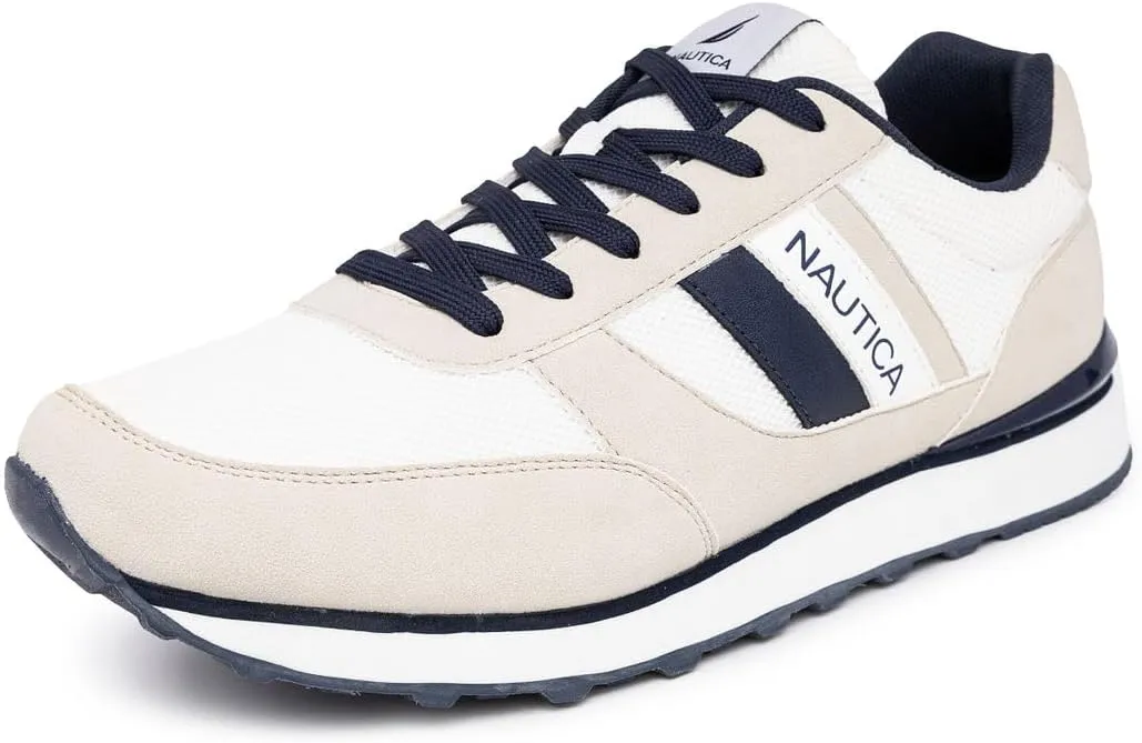 Nautica Men's Lace-Up Sneakers  Casual, Stylish, and Comfortable for Walking
