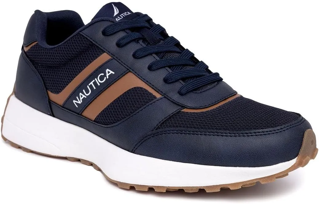 Nautica Men's Lace-Up Sneakers  Casual, Stylish, and Comfortable for Walking