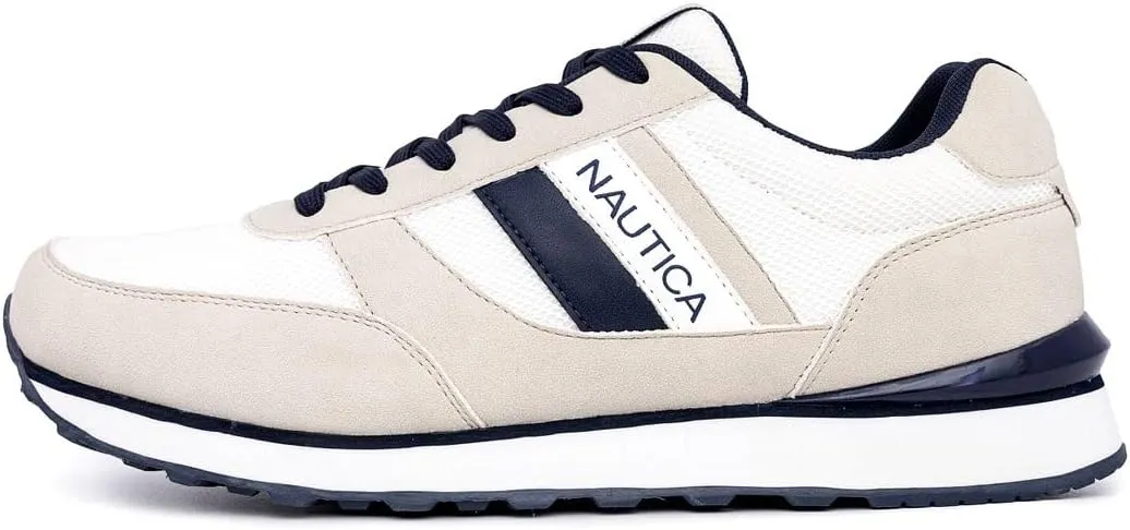 Nautica Men's Lace-Up Sneakers  Casual, Stylish, and Comfortable for Walking