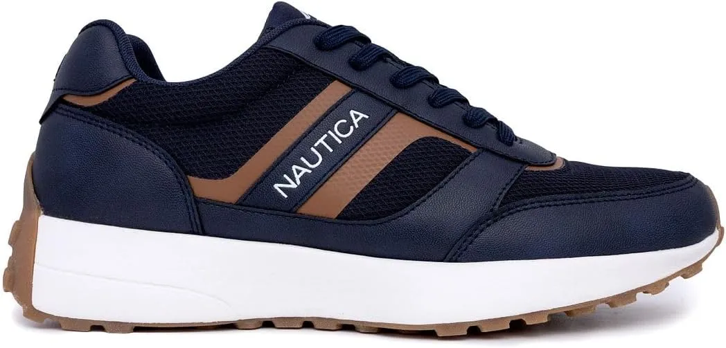 Nautica Men's Lace-Up Sneakers  Casual, Stylish, and Comfortable for Walking