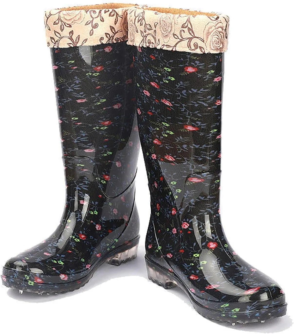 NLOMOCT Rain Boots for Women Size 5 Tall Rain Boots Garden Boots Waterproof Rubber Boots Fashion Out Work Comfy Garden Shoes