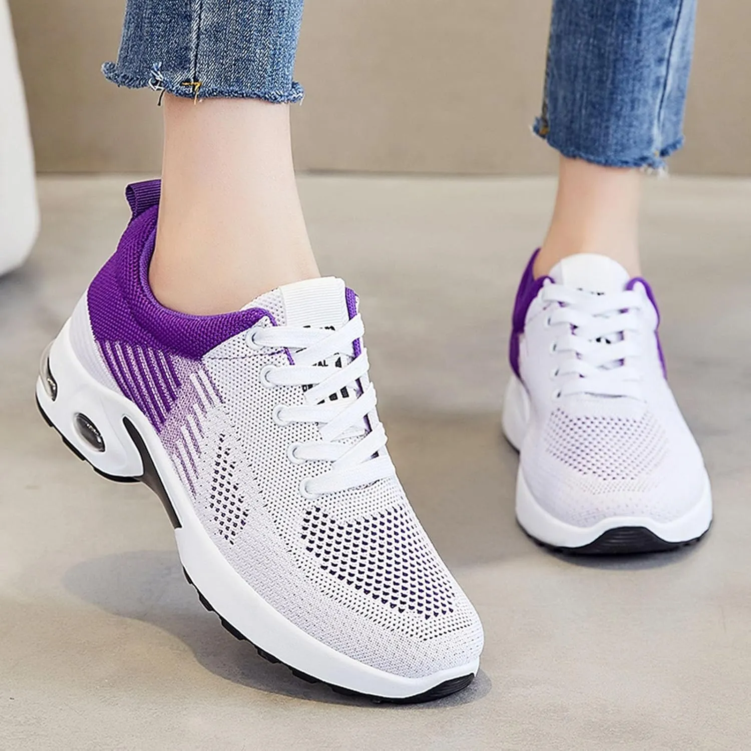 Orthopedic Shoes for Women Wide Width Toe Box Shoes Extra Sneakers Ultra Light Road Running Shoes Non-Slip Sneakers