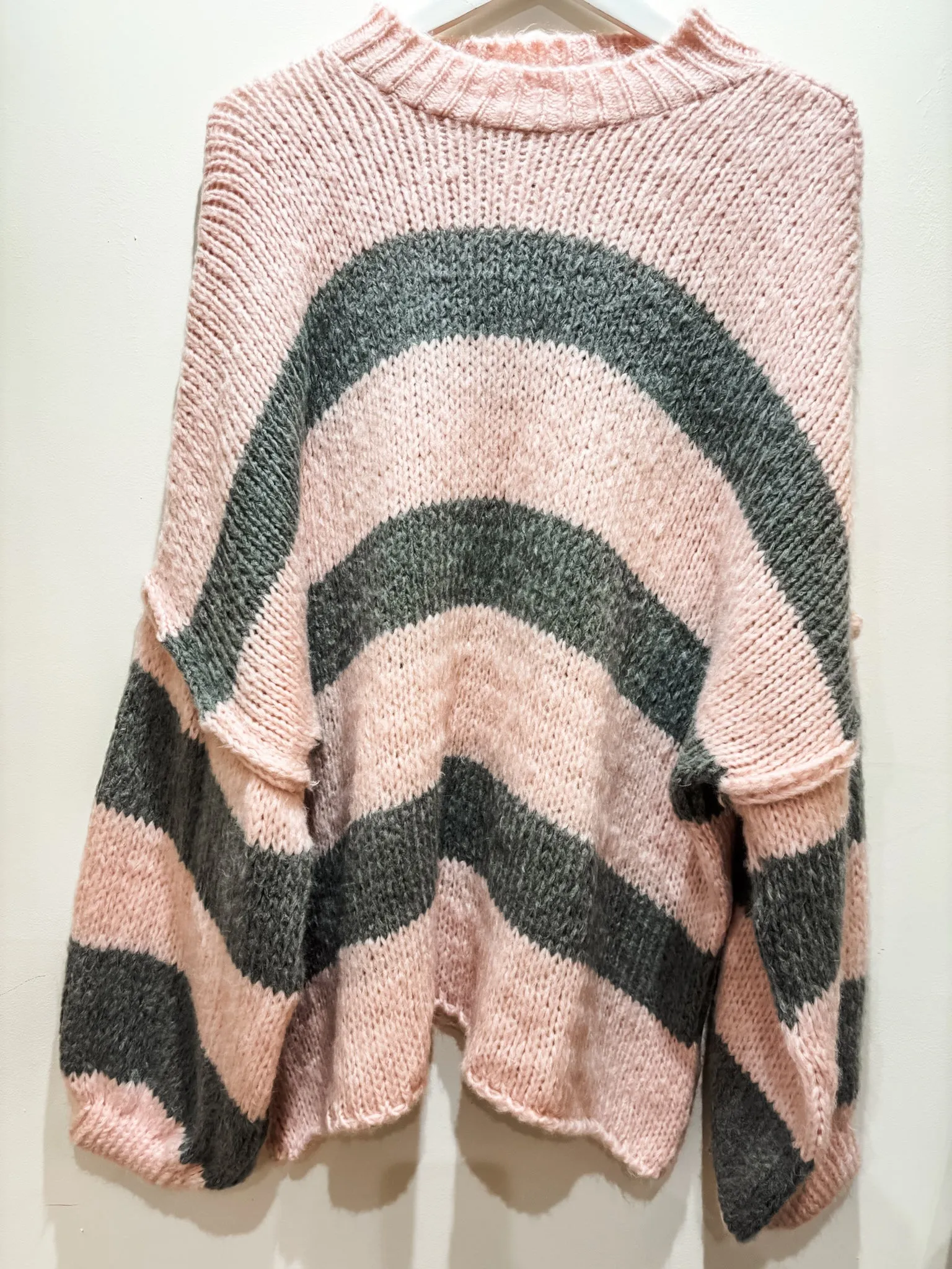 Oversized Striped Knit Jumper