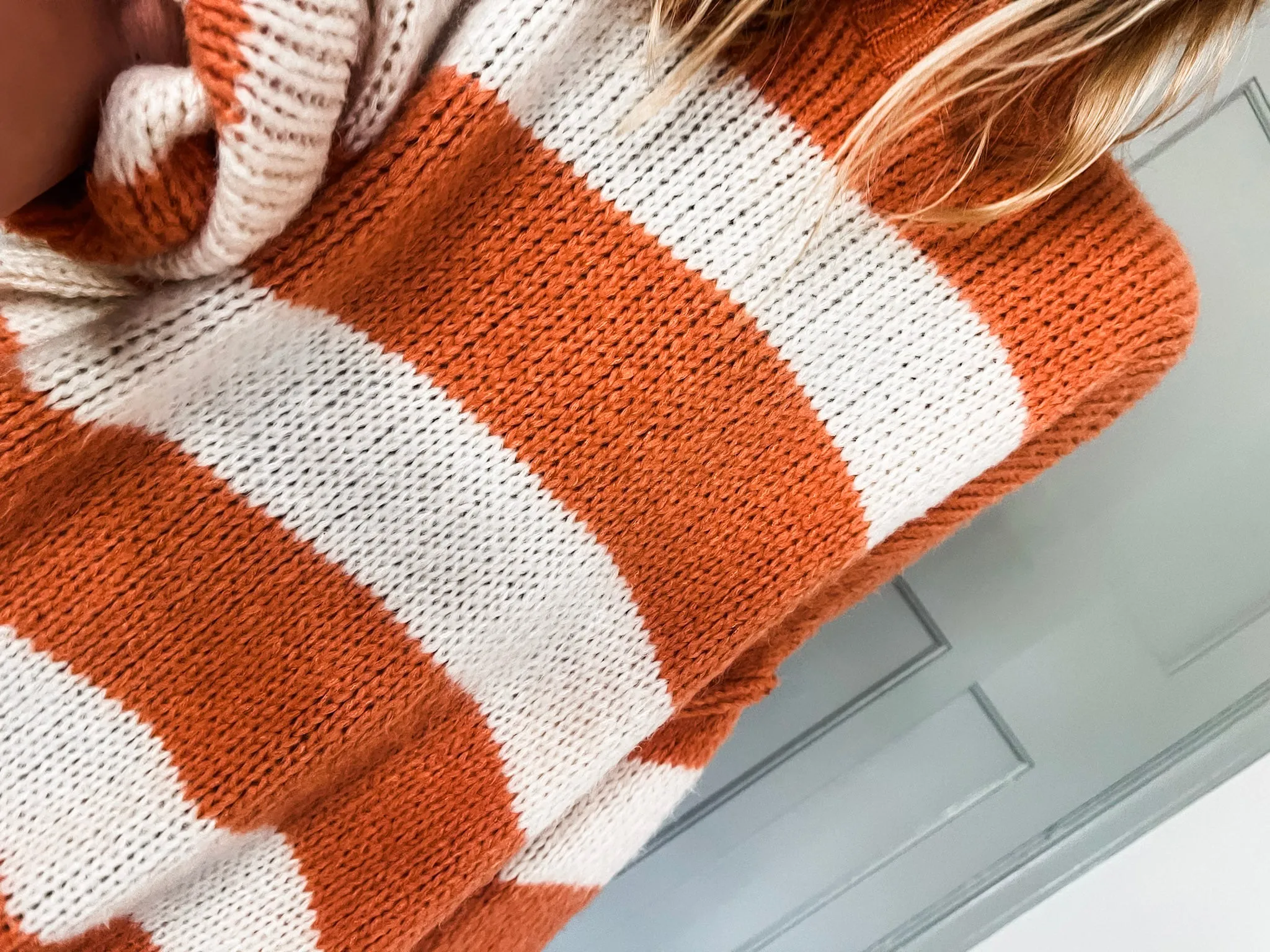 Oversized Striped Knit Jumper