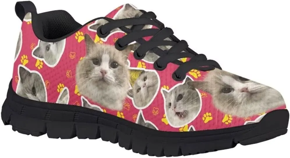 Pinupub Boys Colorful Sneakers Personalized Pretty Cool Comfort Practical Non Slip Lace-up Shoes for Running Walking