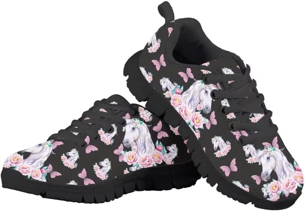 Pinupub Boys Colorful Sneakers Personalized Pretty Cool Comfort Practical Non Slip Lace-up Shoes for Running Walking