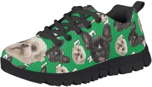 Pinupub Boys Colorful Sneakers Personalized Pretty Cool Comfort Practical Non Slip Lace-up Shoes for Running Walking