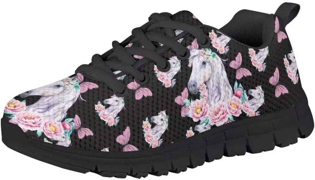 Pinupub Boys Colorful Sneakers Personalized Pretty Cool Comfort Practical Non Slip Lace-up Shoes for Running Walking