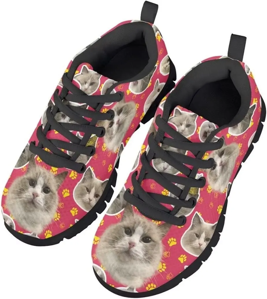 Pinupub Boys Colorful Sneakers Personalized Pretty Cool Comfort Practical Non Slip Lace-up Shoes for Running Walking