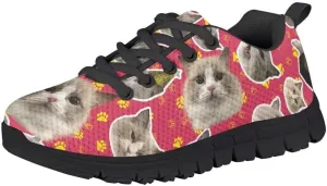 Pinupub Boys Colorful Sneakers Personalized Pretty Cool Comfort Practical Non Slip Lace-up Shoes for Running Walking