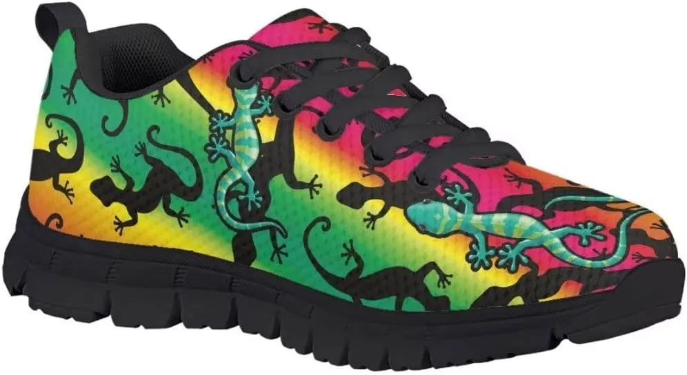 Pinupub Boys Colorful Sneakers Personalized Pretty Cool Comfort Practical Non Slip Lace-up Shoes for Running Walking