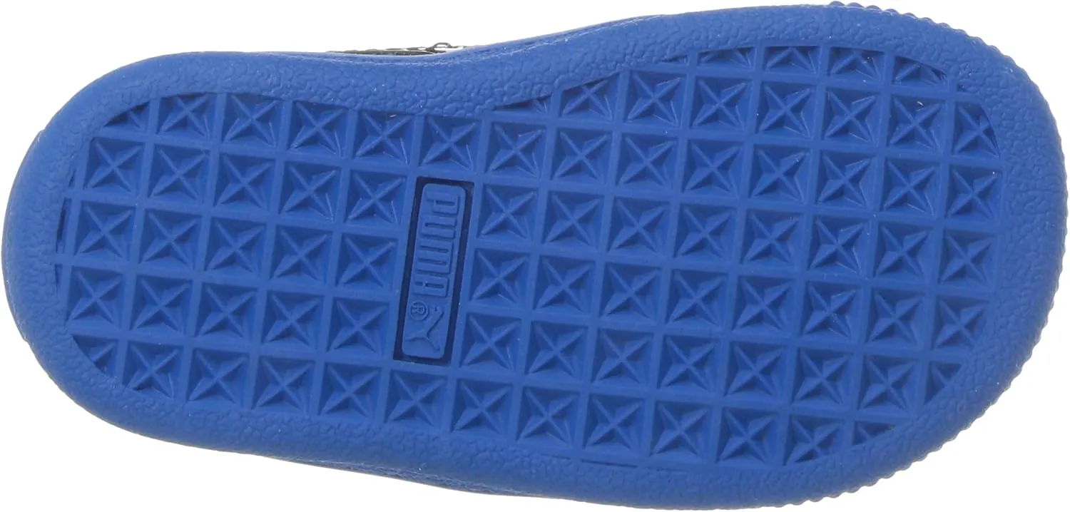 PUMA unisex-kids Suede Fierce Patent Block Jr Sneaker
