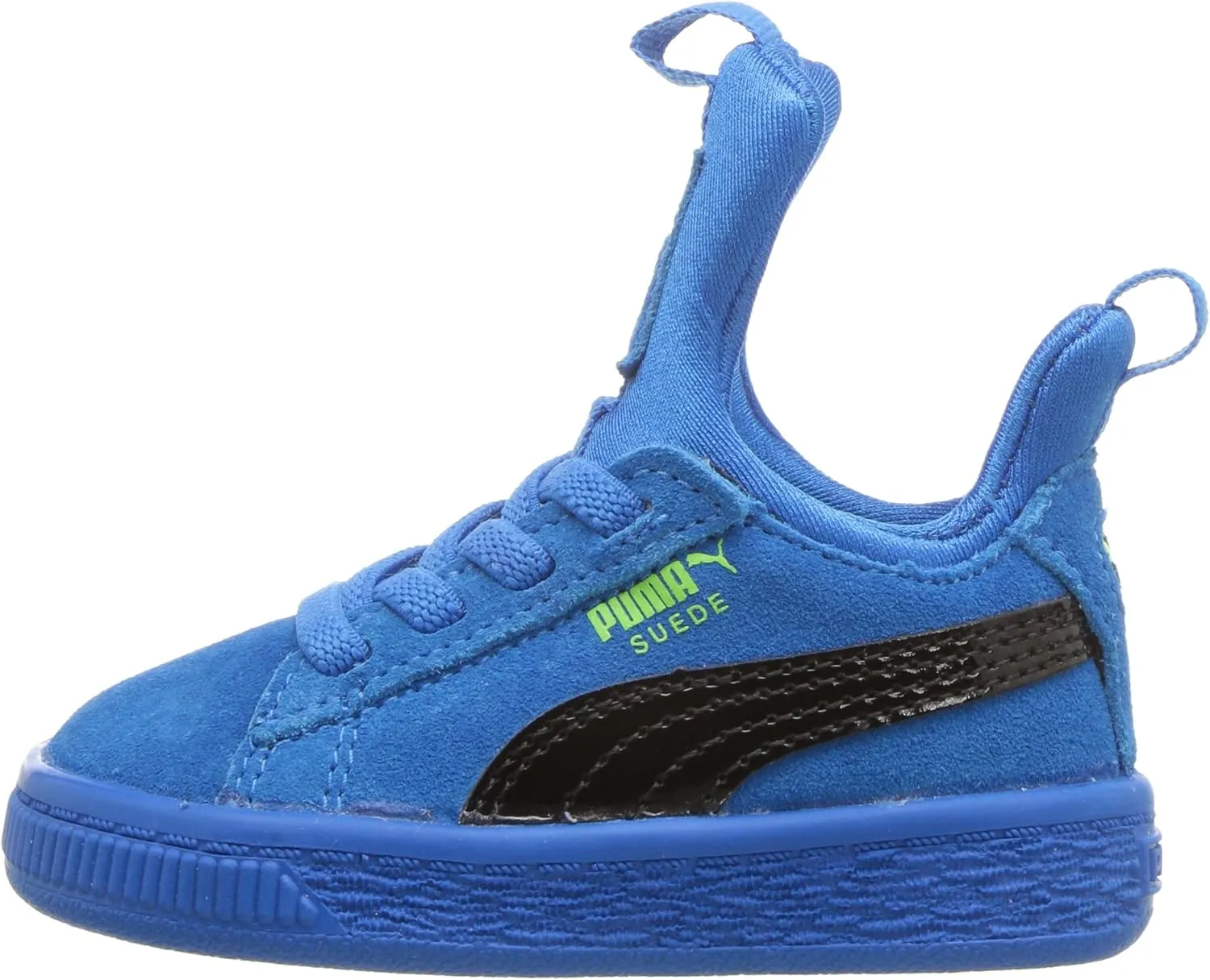 PUMA unisex-kids Suede Fierce Patent Block Jr Sneaker