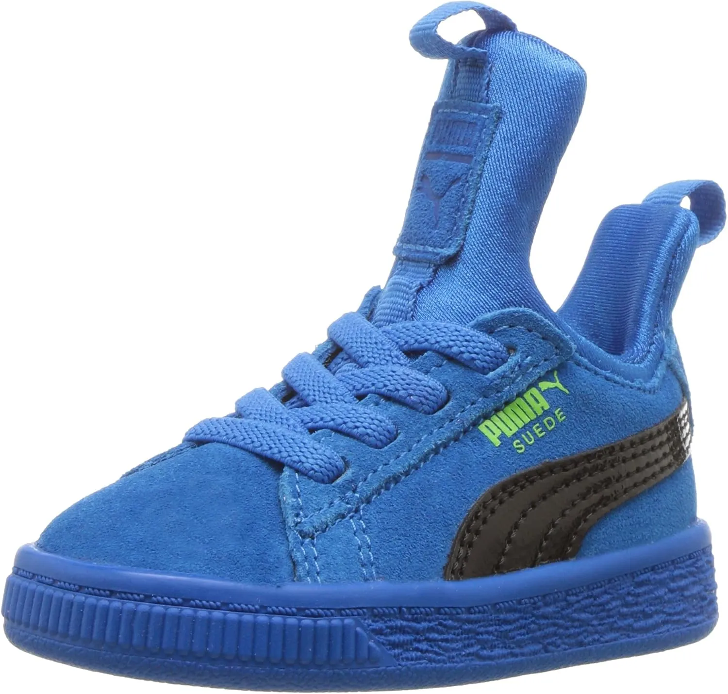 PUMA unisex-kids Suede Fierce Patent Block Jr Sneaker