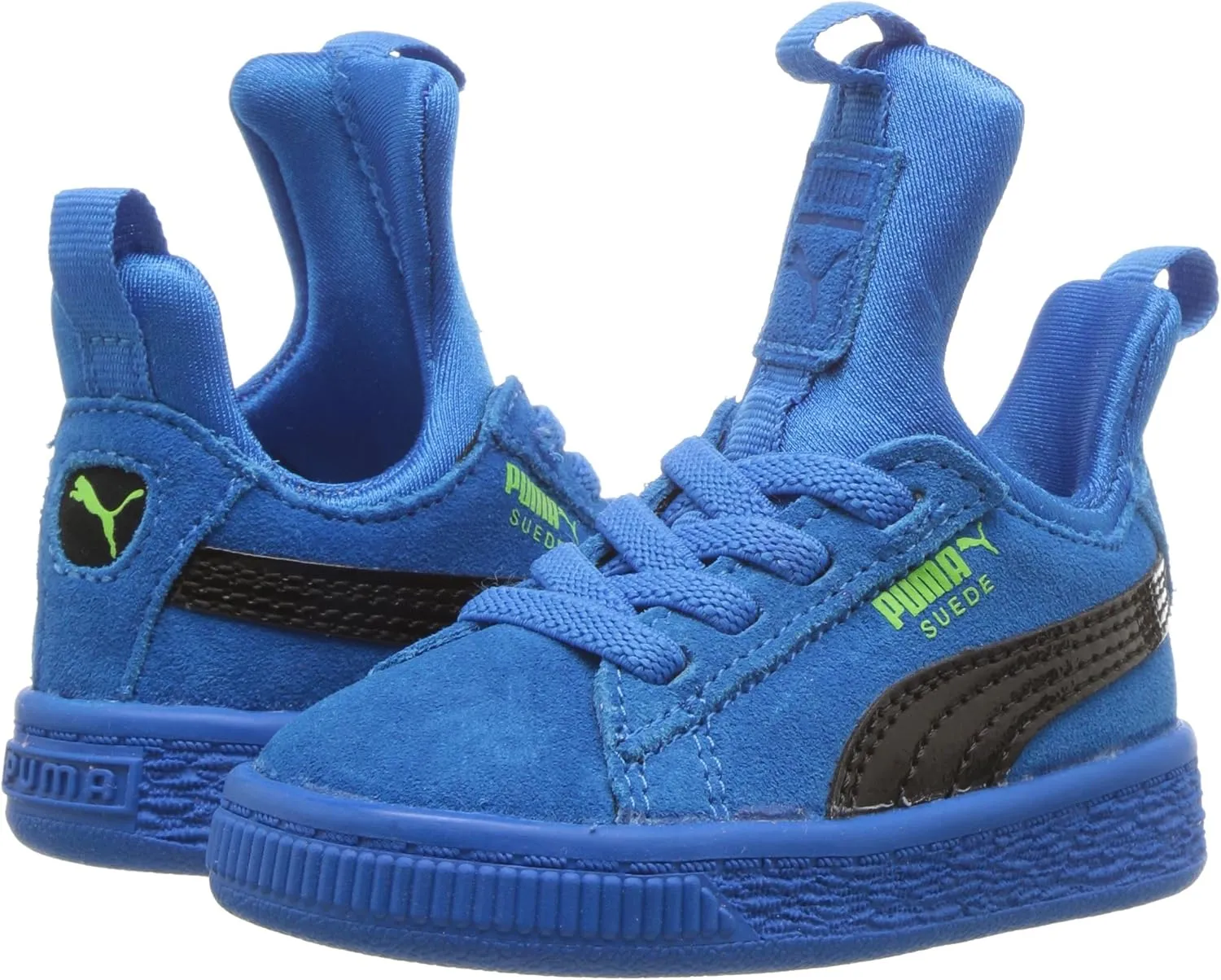 PUMA unisex-kids Suede Fierce Patent Block Jr Sneaker