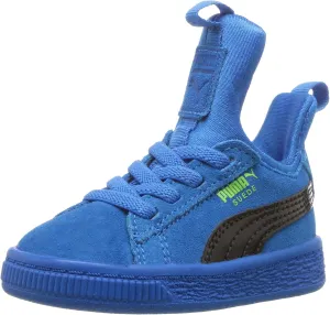 PUMA unisex-kids Suede Fierce Patent Block Jr Sneaker