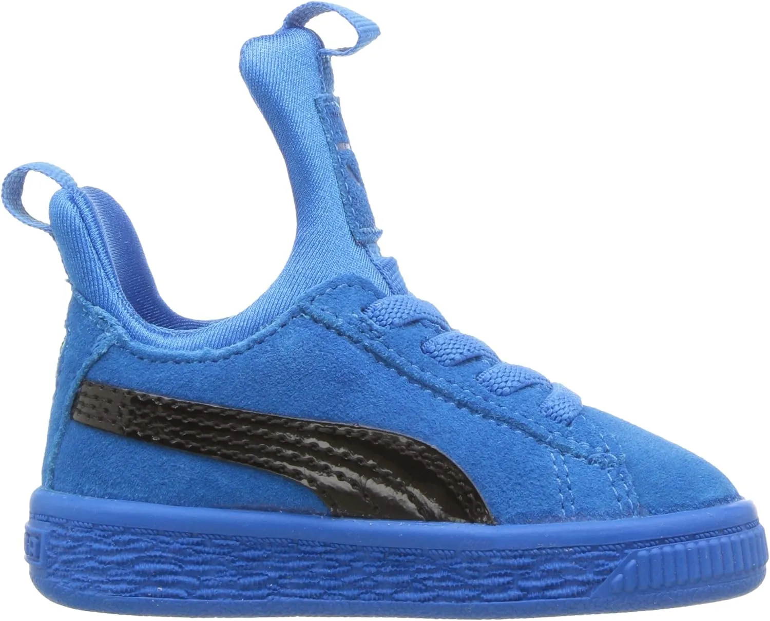 PUMA unisex-kids Suede Fierce Patent Block Jr Sneaker