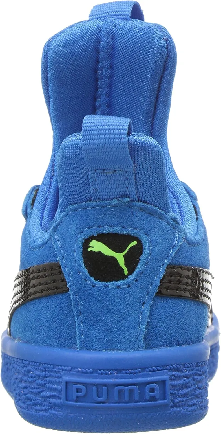 PUMA unisex-kids Suede Fierce Patent Block Jr Sneaker