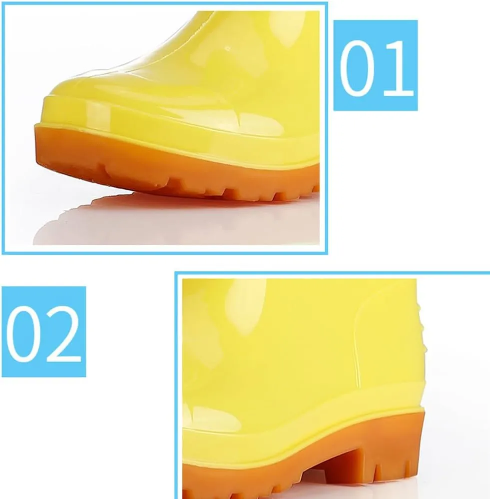 Rain Boots for Women Waterproof Garden Ankle Shoes Anti-Slipping White Chelsea Rainboots Soft Resistant Footwear