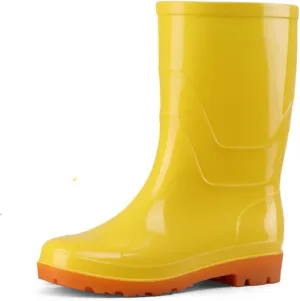 Rain Boots for Women Waterproof Garden Ankle Shoes Anti-Slipping White Chelsea Rainboots Soft Resistant Footwear