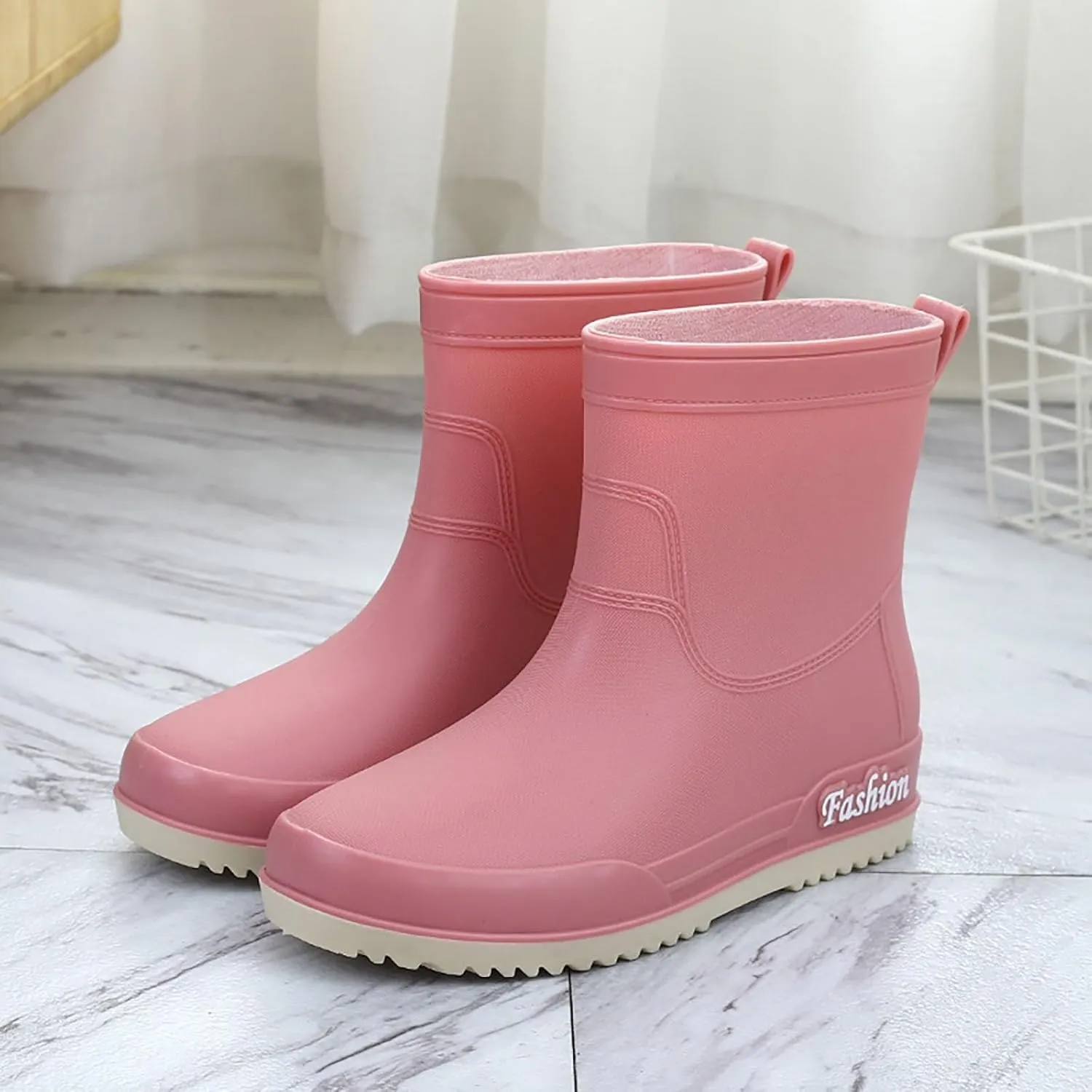 Rain Boots Women Knee High Mens Grounded Footwear Black Booties Heels Barefoot Shoes Women's Mid Calf Rain Boots Waterproof Lightweight Womens Winter Boots
