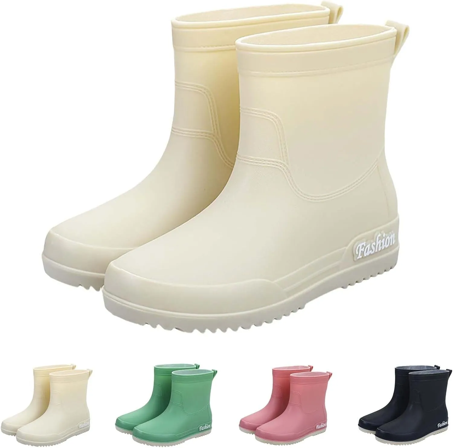 Rain Boots Women Knee High Mens Grounded Footwear Black Booties Heels Barefoot Shoes Women's Mid Calf Rain Boots Waterproof Lightweight Womens Winter Boots